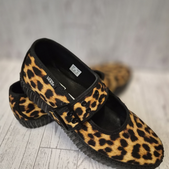 Vans CREEPER Leopard Print Mary Jane Shoes - Picture 6 of 12